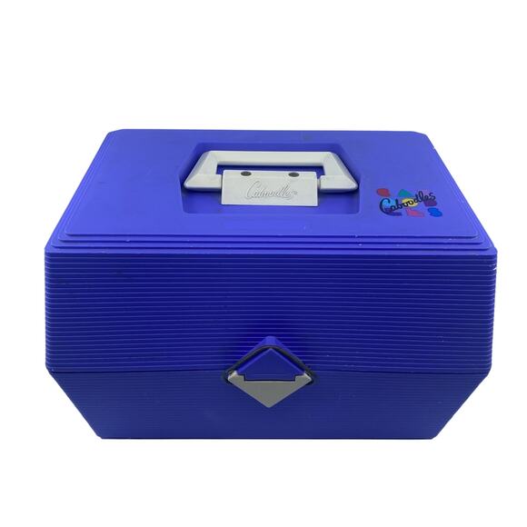 Caboodles Handbags - Caboodles Vintage 80s Nail Care Organizer Case - Large Purple W/ White Handle